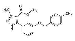 methyl 3-methyl-5-(3-((4-methylbenzyl)oxy)phenyl)-1H-pyrazole-4-carboxylate CAS:97601-07-5 manufacturer & supplier