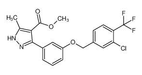 methyl 3-(3-((3-chloro-4-(trifluoromethyl)benzyl)oxy)phenyl)-5-methyl-1H-pyrazole-4-carboxylate CAS:97601-16-6 manufacturer & supplier