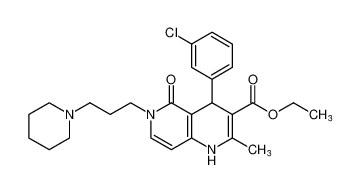 ethyl 4-(3-chlorophenyl)-2-methyl-5-oxo-6-(3-(piperidin-1-yl)propyl)-1,4,5,6-tetrahydro-1,6-naphthyridine-3-carboxylate CAS:97603-63-9 manufacturer & supplier