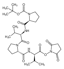 tert-butyl (S)-2-(((R)-1-((S)-2-(((R)-1-((2,5-dioxopyrrolidin-1-yl)oxy)-3-methyl-1-oxobutan-2-yl)carbamoyl)pyrrolidin-1-yl)-3-methyl-1-oxobutan-2-yl)carbamoyl)pyrrolidine-1-carboxylate CAS:97611-67-1 manufacturer & supplier