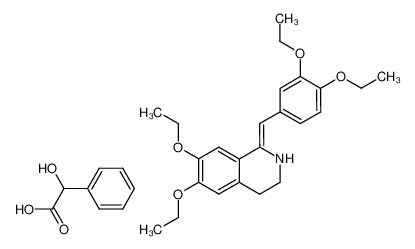 1-(3,4-diethoxybenzylidene)-6,7-diethoxy-1,2,3,4-tetrahydroisoquinoline 2-hydroxy-2-phenylacetate CAS:97615-78-6 manufacturer & supplier