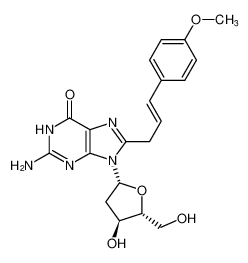 2-amino-9-((2R,4S,5R)-4-hydroxy-5-(hydroxymethyl)tetrahydrofuran-2-yl)-8-((E)-3-(4-methoxyphenyl)allyl)-1,9-dihydro-6H-purin-6-one CAS:97641-84-4 manufacturer & supplier