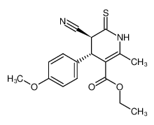 (4S,5S)-5-Cyano-4-(4-methoxy-phenyl)-2-methyl-6-thioxo-1,4,5,6-tetrahydro-pyridine-3-carboxylic acid ethyl ester CAS:97651-23-5 manufacturer & supplier