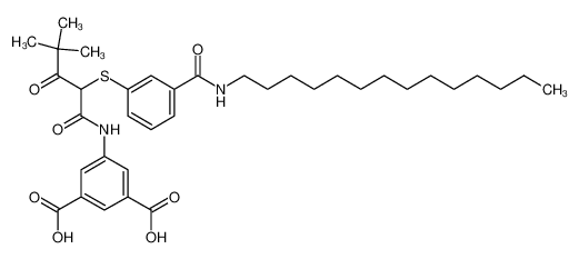 5-[4,4-Dimethyl-3-oxo-2-(3-tetradecylcarbamoyl-phenylsulfanyl)-pentanoylamino]-isophthalic acid CAS:97657-67-5 manufacturer & supplier