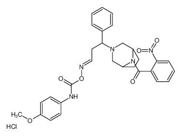 [(E)-[3-[8-(2-nitrobenzoyl)-3,8-diazabicyclo[3.2.1]octan-3-yl]-3-phenylpropylidene]amino] N-(4-methoxyphenyl)carbamate,hydrochloride CAS:97670-11-6 manufacturer & supplier