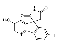 spiro-(7-fluoro-3-methyl-5H-indeno[1,2-b]pyridin-5,3'-succinimide) CAS:97677-03-7 manufacturer & supplier