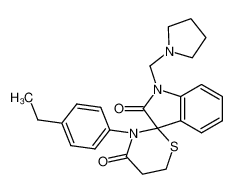 3'-(4-ethylphenyl)-1-(pyrrolidin-1-ylmethyl)spiro[indoline-3,2'-[1,3]thiazinane]-2,4'-dione CAS:97693-00-0 manufacturer & supplier