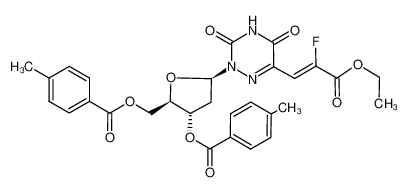 (Z)-5-(2-carbethoxy-2-fluorovinyl)-1-(2'-deoxy-3'-5'-di-O-p-toluoyl-β-D-erythro-pentofuranosyl)-6-azauracil CAS:97776-70-0 manufacturer & supplier