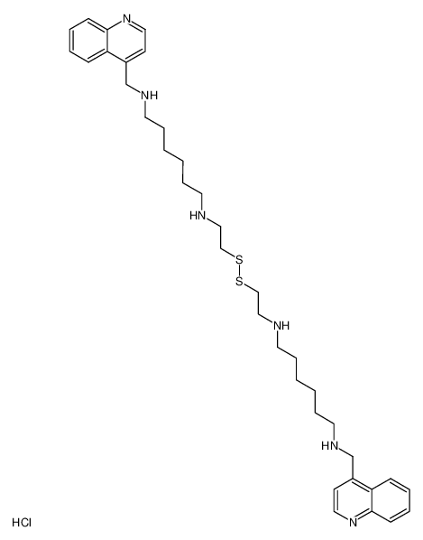 N-Quinolin-4-ylmethyl-N'-[2-(2-{6-[(quinolin-4-ylmethyl)-amino]-hexylamino}-ethyldisulfanyl)-ethyl]-hexane-1,6-diamine; hydrochloride CAS:97783-39-6 manufacturer & supplier