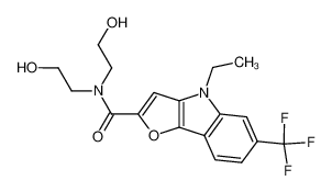 N,N-bis(2-hydroxyethyl)-4-ethyl-6-trifluoromethylfuro(3,2-b)indole-2-carboxamide CAS:97791-37-2 manufacturer & supplier