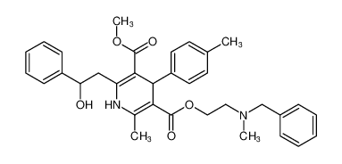 3-(2-(benzyl(methyl)amino)ethyl) 5-methyl 6-(2-hydroxy-2-phenylethyl)-2-methyl-4-(p-tolyl)-1,4-dihydropyridine-3,5-dicarboxylate CAS:97796-14-0 manufacturer & supplier