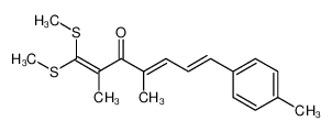 (4E,6E)-2,4-Dimethyl-1,1-bis-methylsulfanyl-7-p-tolyl-hepta-1,4,6-trien-3-one CAS:97798-45-3 manufacturer & supplier