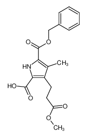 5-Benzyloxycarbonyl-4-methyl-3-(2-methoxycarbonylethyl)pyrrole-2-carboxylic acid CAS:978-24-5 manufacturer & supplier