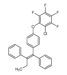 (Z)-(1-(4-(2-chloro-3,4,5,6-tetrafluorophenoxy)phenyl)but-1-ene-1,2-diyl)dibenzene CAS:97839-16-2 manufacturer & supplier