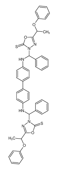 3,3'-(([1,1'-biphenyl]-4,4'-diylbis(azanediyl))bis(phenylmethylene))bis(5-(1-phenoxyethyl)-1,3,4-oxadiazole-2(3H)-thione) CAS:97841-48-0 manufacturer & supplier