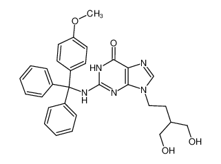 N2-(monomethoxytrityl)-9-(4-hydroxy-3-(hydroxymethyl)but-1-yl)guanine CAS:97845-78-8 manufacturer & supplier