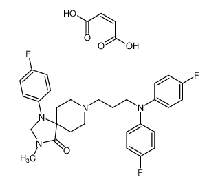 8-{3-[Bis-(4-fluoro-phenyl)-amino]-propyl}-1-(4-fluoro-phenyl)-3-methyl-1,3,8-triaza-spiro[4.5]decan-4-one; compound with (Z)-but-2-enedioic acid CAS:97861-09-1 manufacturer & supplier