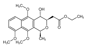 ethyl (1S,3R,4S)-3,4-dihydro-4-hydroxy-5,9,10-trimethoxy-1-methyl-1H-naphtho(2,3-c)pyran-3-acetate CAS:97874-86-7 manufacturer & supplier