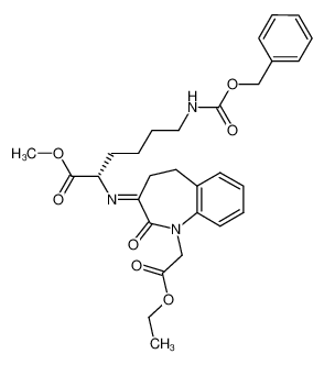 (S)-6-Benzyloxycarbonylamino-2-[1-ethoxycarbonylmethyl-2-oxo-1,2,4,5-tetrahydro-benzo[b]azepin-(3E)-ylideneamino]-hexanoic acid methyl ester CAS:97878-34-7 manufacturer & supplier