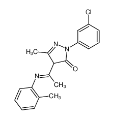 2-(3-Chloro-phenyl)-5-methyl-4-{1-[(E)-o-tolylimino]-ethyl}-2,4-dihydro-pyrazol-3-one CAS:97915-70-3 manufacturer & supplier