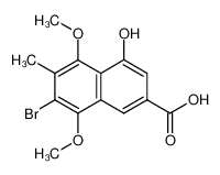 7-bromo-4-hydroxy-5,8-dimethoxy-6-methylnaphthalene-2-carboxylic acid CAS:97944-77-9 manufacturer & supplier