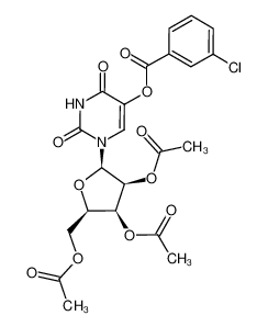 3-Chloro-benzoic acid 1-((2R,3S,4S,5R)-3,4-diacetoxy-5-acetoxymethyl-tetrahydro-furan-2-yl)-2,4-dioxo-1,2,3,4-tetrahydro-pyrimidin-5-yl ester CAS:97961-44-9 manufacturer & supplier