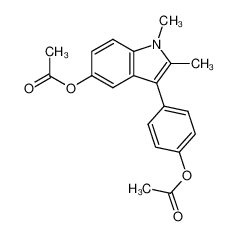 Acetic acid 3-(4-acetoxy-phenyl)-1,2-dimethyl-1H-indol-5-yl ester CAS:97968-31-5 manufacturer & supplier