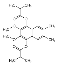 Isobutyric acid 4-isobutyryloxy-2,3-dimethoxy-6,7-dimethyl-naphthalen-1-yl ester CAS:97988-20-0 manufacturer & supplier