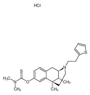 Dimethyl-thiocarbamic acid O-[(2R,6R,11R)-6,11-dimethyl-3-(2-thiophen-2-yl-ethyl)-1,2,3,4,5,6-hexahydro-2,6-methano-benzo[d]azocin-8-yl] ester; hydrochloride CAS:97995-29-4 manufacturer & supplier