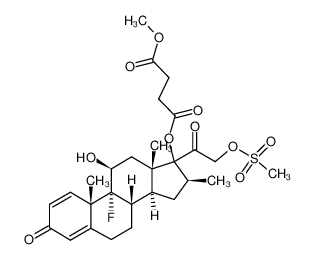 9α-fluoro-11β,21-dihydroxy-17α-(3-methoxycarbonyl)propanoyloxy-16β-methyl-1,4-pregnadiene-3,20-dione 21-methanesulfonate CAS:98008-97-0 manufacturer & supplier