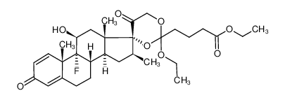 ethyl 4-((8S,9R,10S,11S,13S,14S,16S,17R)-2'-ethoxy-9-fluoro-11-hydroxy-10,13,16-trimethyl-3,5'-dioxo-3,6,7,8,9,10,11,12,13,14,15,16-dodecahydrospiro[cyclopenta[a]phenanthrene-17,4'-[1,3]dioxan]-2'-yl)butanoate CAS:98008-98-1 manufacturer & s