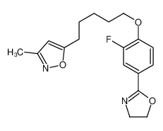 5-[5-[4-(4,5-dihydro-1,3-oxazol-2-yl)-2-fluorophenoxy]pentyl]-3-methyl-1,2-oxazole CAS:98033-69-3 manufacturer & supplier