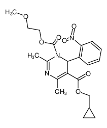 2,4-Dimethyl-6-(2-nitro-phenyl)-6H-pyrimidine-1,5-dicarboxylic acid 5-cyclopropylmethyl ester 1-(2-methoxy-ethyl) ester CAS:98050-90-9 manufacturer & supplier