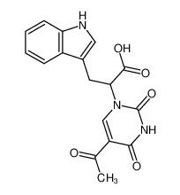 2-(5-acetyl-2,4-dioxo-3,4-dihydro-2H-pyrimidin-1-yl)-3-indol-3-yl-propionic acid CAS:98053-83-9 manufacturer & supplier