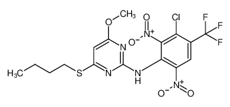 4-(butylthio)-N-(3-chloro-2,6-dinitro-4-(trifluoromethyl)phenyl)-6-methoxypyrimidin-2-amine CAS:98092-49-0 manufacturer & supplier