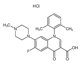 1-(2,6-Dimethyl-phenyl)-6-fluoro-7-(4-methyl-piperazin-1-yl)-4-oxo-1,4-dihydro-quinoline-3-carboxylic acid; hydrochloride CAS:98106-12-8 manufacturer & supplier