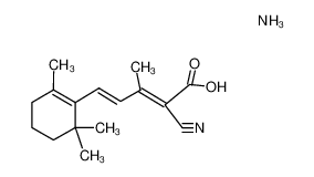 (2E,4E)-2-Cyano-3-methyl-5-(2,6,6-trimethyl-cyclohex-1-enyl)-penta-2,4-dienoic acid; compound with ammonia CAS:98147-26-3 manufacturer & supplier