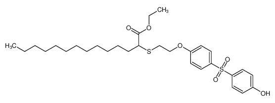 Tetradecanoic acid,2-[[2-[4-[(4-hydroxyphenyl)sulfonyl]phenoxy]ethyl]thio]-, ethyl ester CAS:98155-29-4 manufacturer & supplier