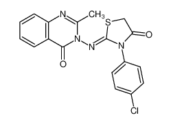 2-methyl-3-(3-(4-chlorophenyl)-4-oxothiazolidin-2-ylidene)amino-4(3H)-quinazolinone CAS:98166-41-7 manufacturer & supplier