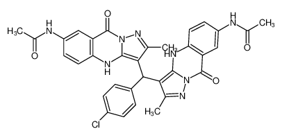 N,N'-(((4-chlorophenyl)methylene)bis(2-methyl-9-oxo-4,9-dihydropyrazolo[5,1-b]quinazoline-3,7-diyl))diacetamide CAS:98185-52-5 manufacturer & supplier