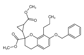 methyl 2-(7-phenylmethoxy-3,4-dihydro-2-methoxycarbonyl-8-propyl-2H-1-benzopyran-2-yl)1-cyclopropylcarboxylate CAS:98193-65-8 manufacturer & supplier