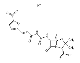 Potassium; (2S,5R,6S)-3,3-dimethyl-6-{3-[(Z)-3-(5-nitro-furan-2-yl)-acryloyl]-ureido}-7-oxo-4-thia-1-aza-bicyclo[3.2.0]heptane-2-carboxylate CAS:98230-33-2 manufacturer & supplier