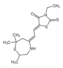 2-Thioxo-3-ethyl-4-oxo-5-(2,7,7-trimethyl-hexahydro-hepta-1,4-thiazinyliden-5-e-thyliden)-thiazolidin CAS:98248-68-1 manufacturer & supplier