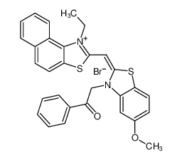 (E)-1-ethyl-2-((5-methoxy-3-(2-oxo-2-phenylethyl)benzo[d]thiazol-2(3H)-ylidene)methyl)naphtho[1,2-d]thiazol-1-ium bromide CAS:98254-76-3 manufacturer & supplier