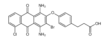 3-(4-((1,4-diamino-3-bromo-5-chloro-9,10-dioxo-9,10-dihydroanthracen-2-yl)oxy)phenyl)propanoic acid CAS:98257-01-3 manufacturer & supplier