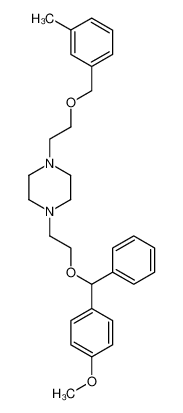 1-[2-(4-methoxy-benzhydryloxy)-ethyl]-4-[2-(3-methyl-benzyloxy)-ethyl]-piperazine CAS:98274-61-4 manufacturer & supplier