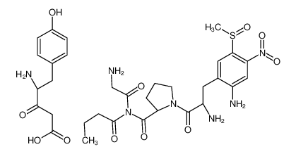 (2S)-N-(2-aminoacetyl)-1-[(2S)-2-amino-3-(2-amino-5-methylsulfinyl-4-nitrophenyl)propanoyl]-N-butanoylpyrrolidine-2-carboxamide,(4S)-4-amino-5-(4-hydroxyphenyl)-3-oxopentanoic acid CAS:98311-64-9 manufacturer & supplier