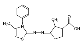 2-methyl-3-[(4-methyl-3-phenyl-3H-thiazol-2-ylidene)-hydrazono]-cyclopentanecarboxylic acid CAS:98342-70-2 manufacturer & supplier