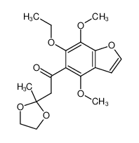 4,7-dimethoxy-6-ethoxy-5-(1-oxo-3,3-(ethylenedioxy)butyl)benzofuran CAS:98362-20-0 manufacturer & supplier