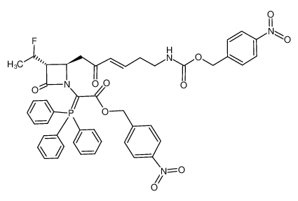 {(2R,3R)-3-(1-Fluoro-ethyl)-2-[(E)-6-(4-nitro-benzyloxycarbonylamino)-2-oxo-hex-3-enyl]-4-oxo-azetidin-1-yl}-(triphenyl-λ5-phosphanylidene)-acetic acid 4-nitro-benzyl ester CAS:98376-32-0 manufacturer & supplier